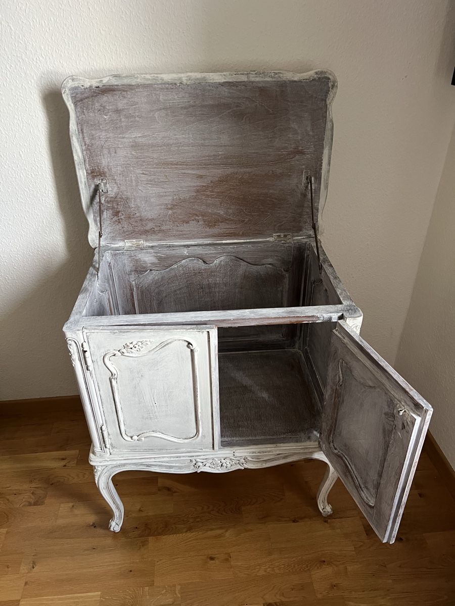 Cassettiere: Kommode mit Klappe und Türen weiss Shabby Chic Stil – Usato da Thun venduto da bendibu 2