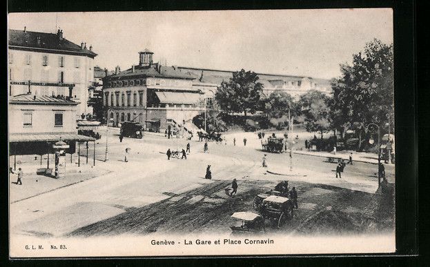 Cartoline postali: AK Genève, La Gare et Place Cornavin – Usato da Berlin venduto da bartko-reher