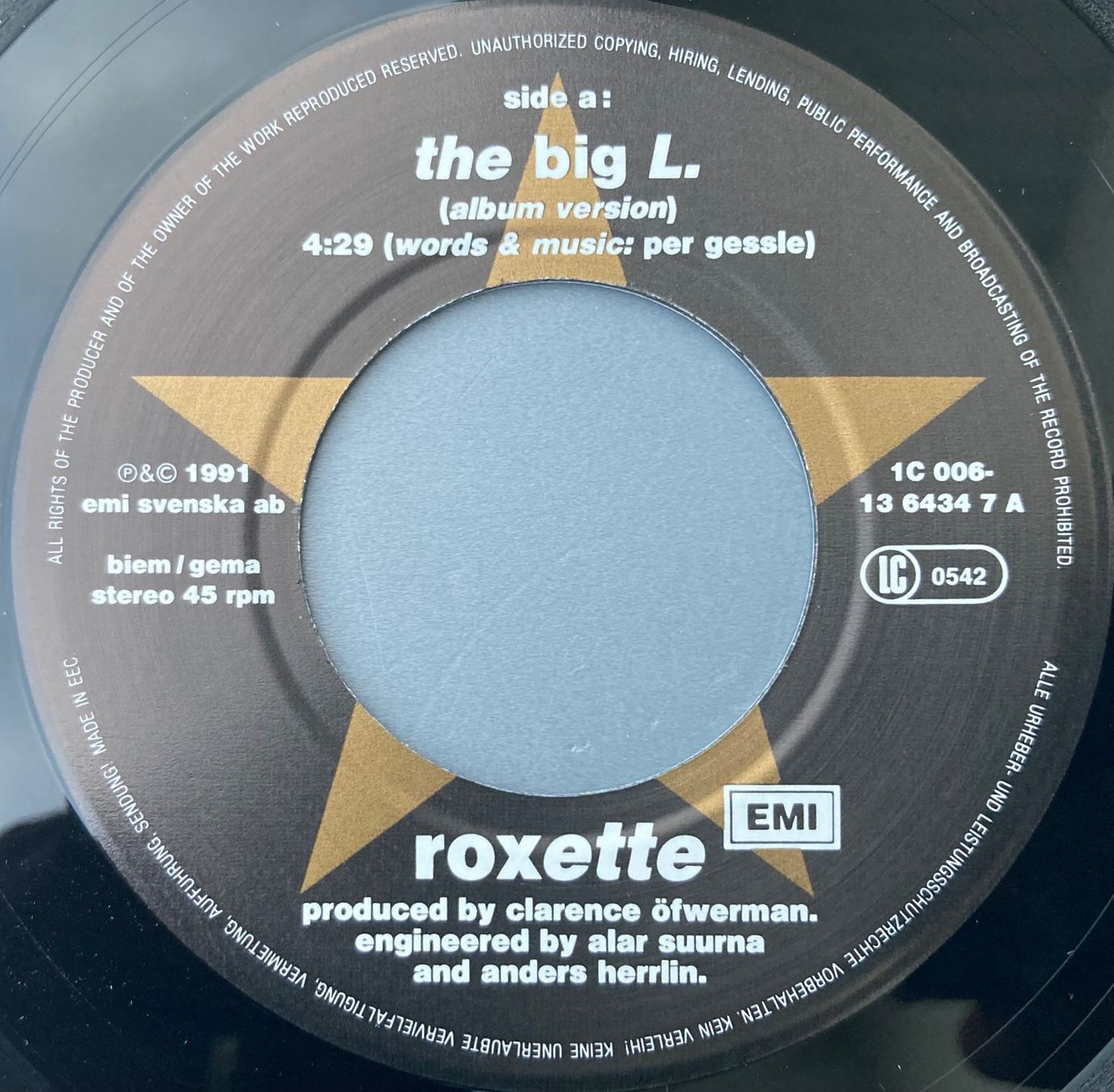 Dischi in vinile: ROXETTE - THE BIG L. – Usato da Poliez-Pittet venduto da Newtown-Records 2