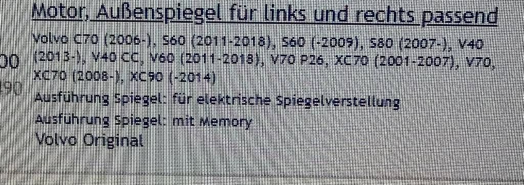 Motoren: Volvo Spiegelmotor 30716490 – Gebraucht aus Glattfelden von W-CarsAG 2