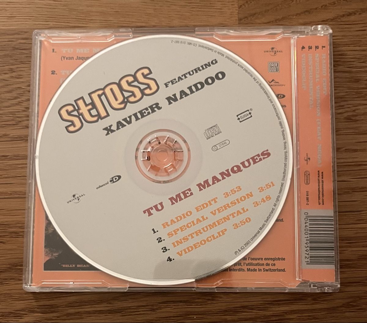 CD: Single CD: Stress feat. Xavier Naidoo - Tu Me Manques – Usato da Sursee venduto da abcdxyz 1