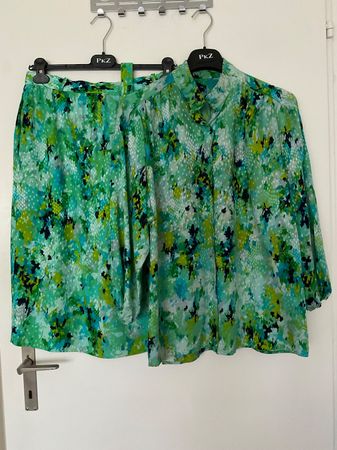 Switzerland Haute Couture 100% Seide Bluse + Rock Gr 38 / M