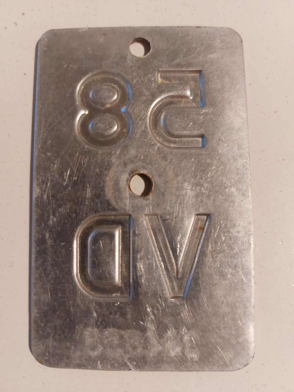 Sachs Insegne: Velonummer VD 58 plaque Velo – Usato da Schenkon venduto da Uhu007 1