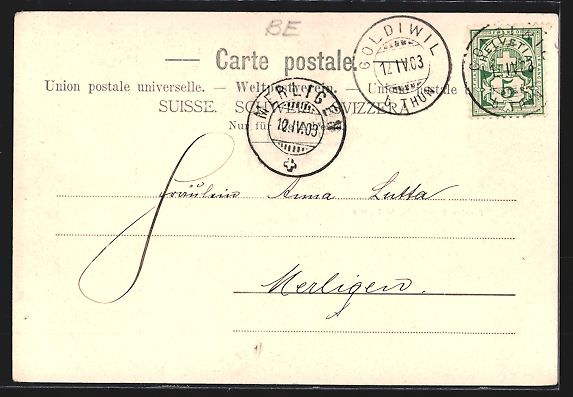 Cartes postales: Goldiwyl, Pension Blümlisalp, Panorama – D'occasion à Berlin par bartko-reher 1