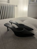 ZARA mules noires élégantes, taille 37 - comme neuves!