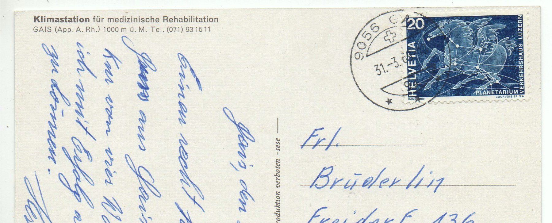 Cartoline postali: 4 Stk. Ansichtskarten GAIS – Usato da Jona venduto da philajona 5