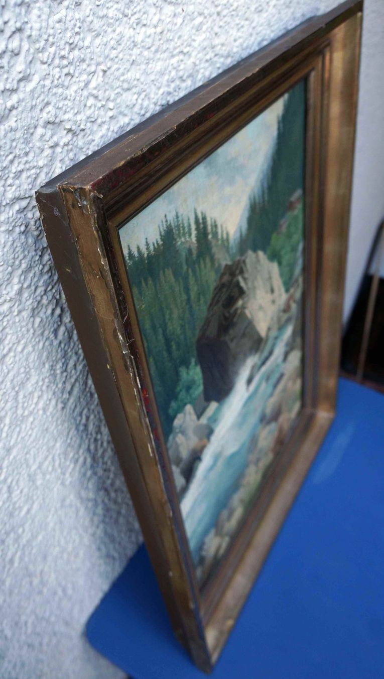 Dipinti: Gebirgsbach, Oelgemälde – Usato da Zürich venduto da Beach59 5