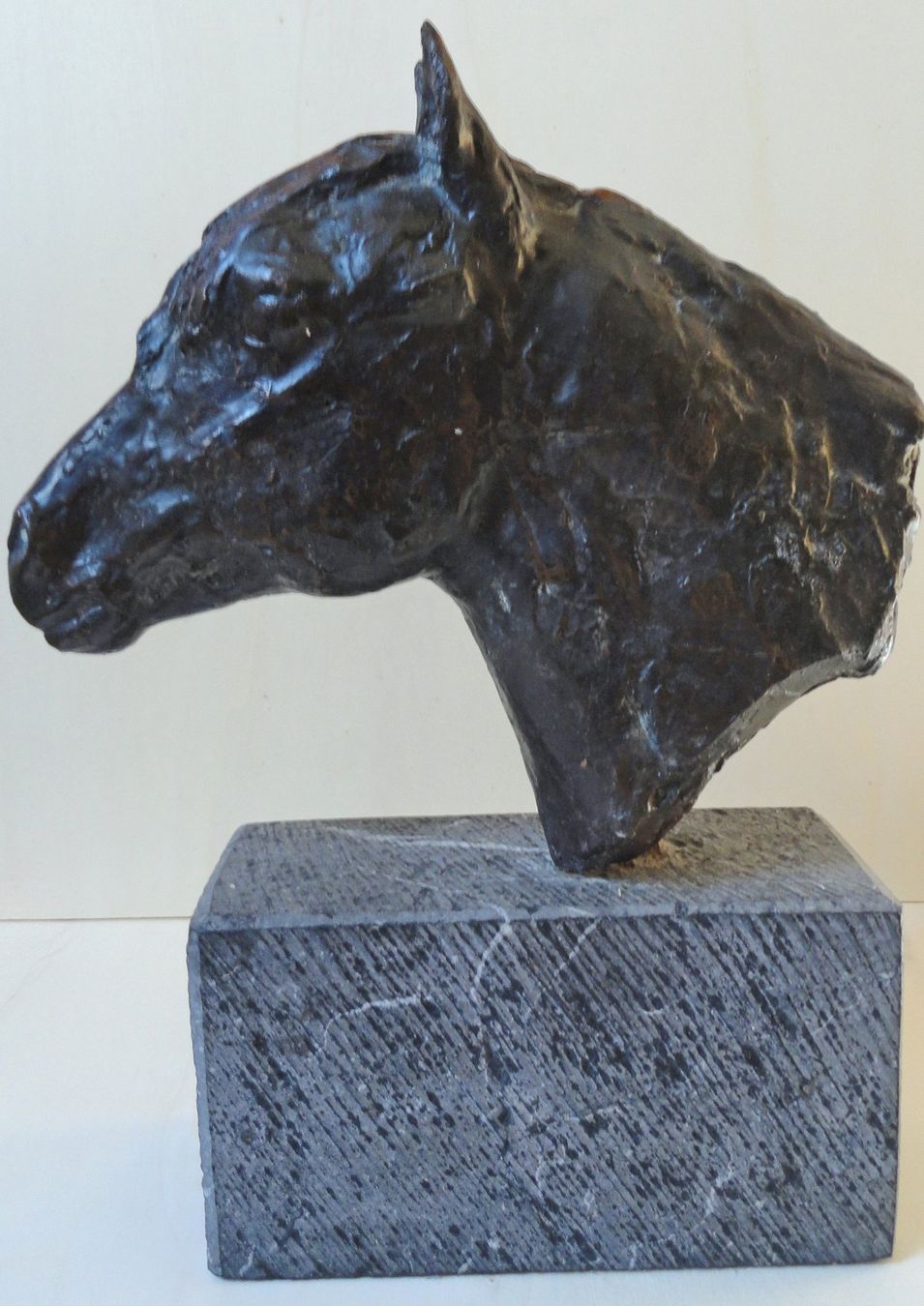 Sculture & Statue: Büste Pferdekopf Bronce auf Mamorsockel – Usato da Schaffhausen venduto da Golom01 1