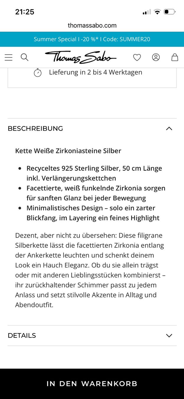 Thomas Sabo Ketten: Wunderschöne Thomas Sabo Kette – Neu (gemäss Beschreibung) aus Winterthur von Jessica______ 7