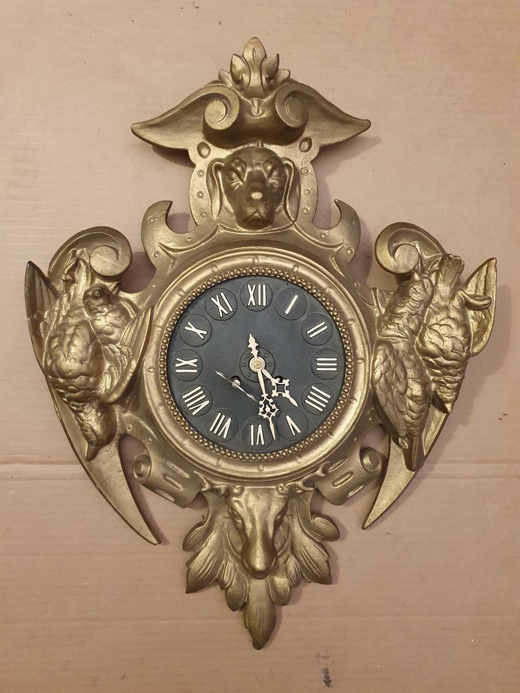 Orologi: Antike bronze Wanduhr Pendule – Usato da Bern venduto da Llu 4