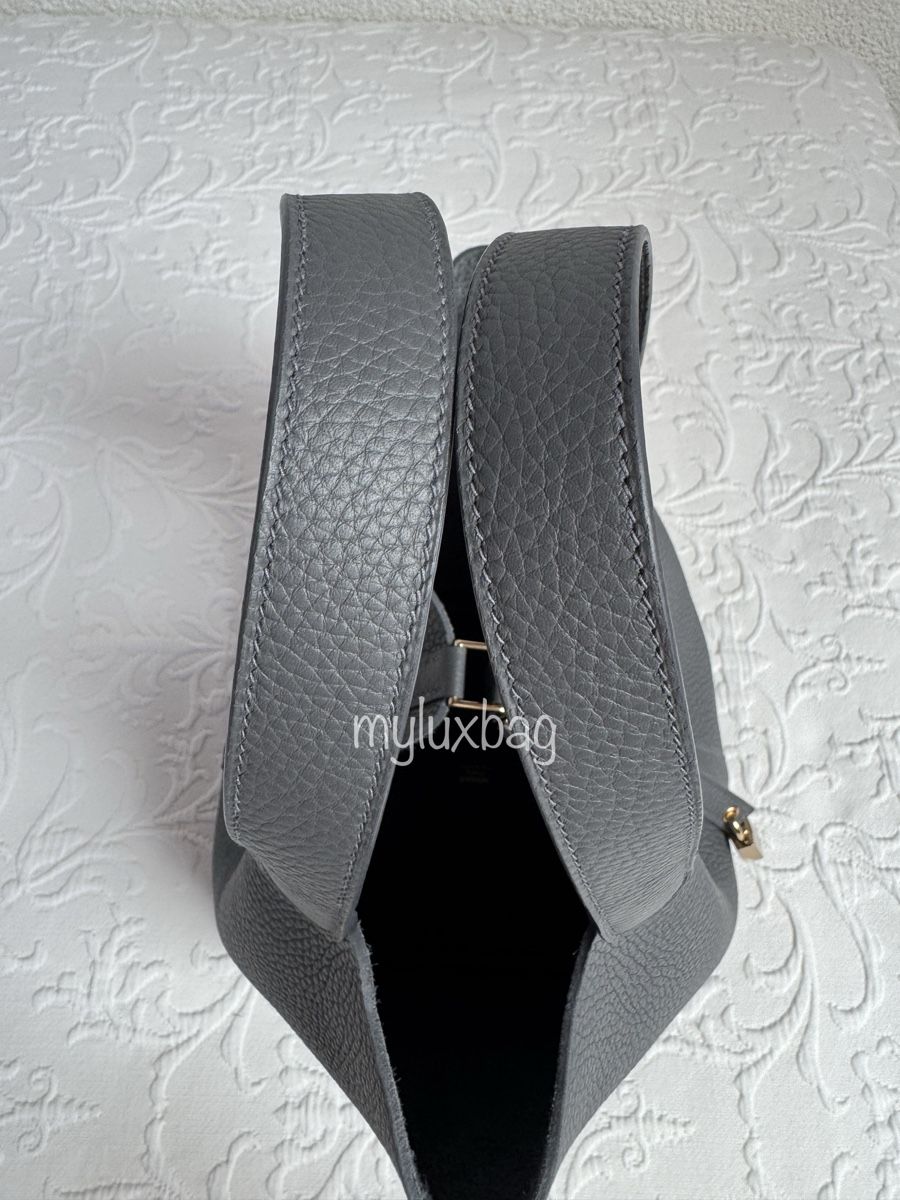 Hermès Borse da donna: Hermès Picotin Lock 22 Clémence Ardoise Permabrass Hardware – Nuovo (secondo la descrizione) da Wil SG venduto da Myluxbag 6