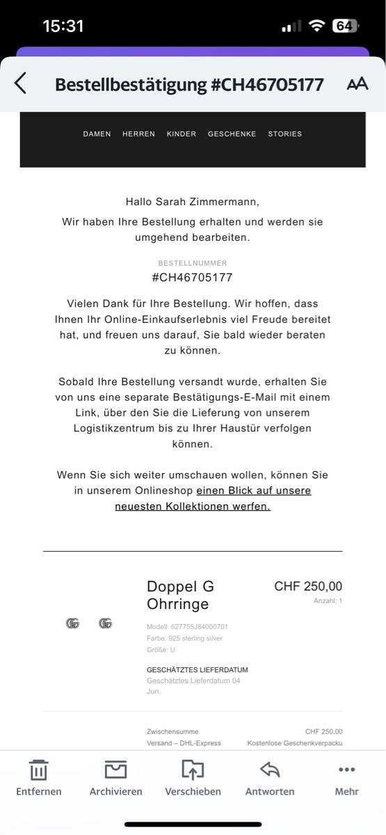 Gucci Ohrringe & -stecker: Gucci Doppel G Ohrringe  – Gebraucht aus Rotkreuz von Galadriel 2