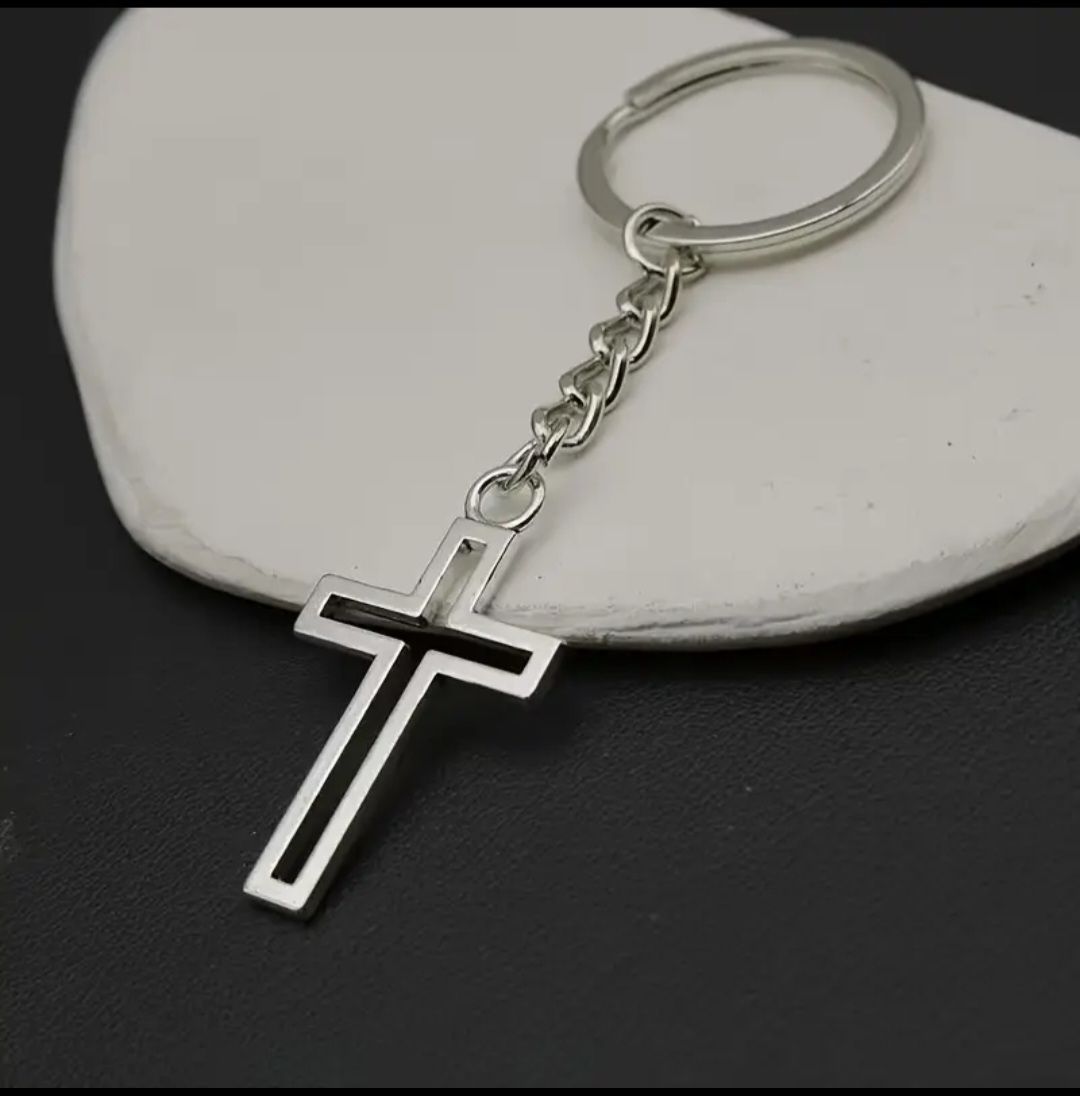 Porte-clés: 1 porte-clés croix argentée, NEUF – Neuf avec emballage d'origine à Puidoux par mic_c2fh 2