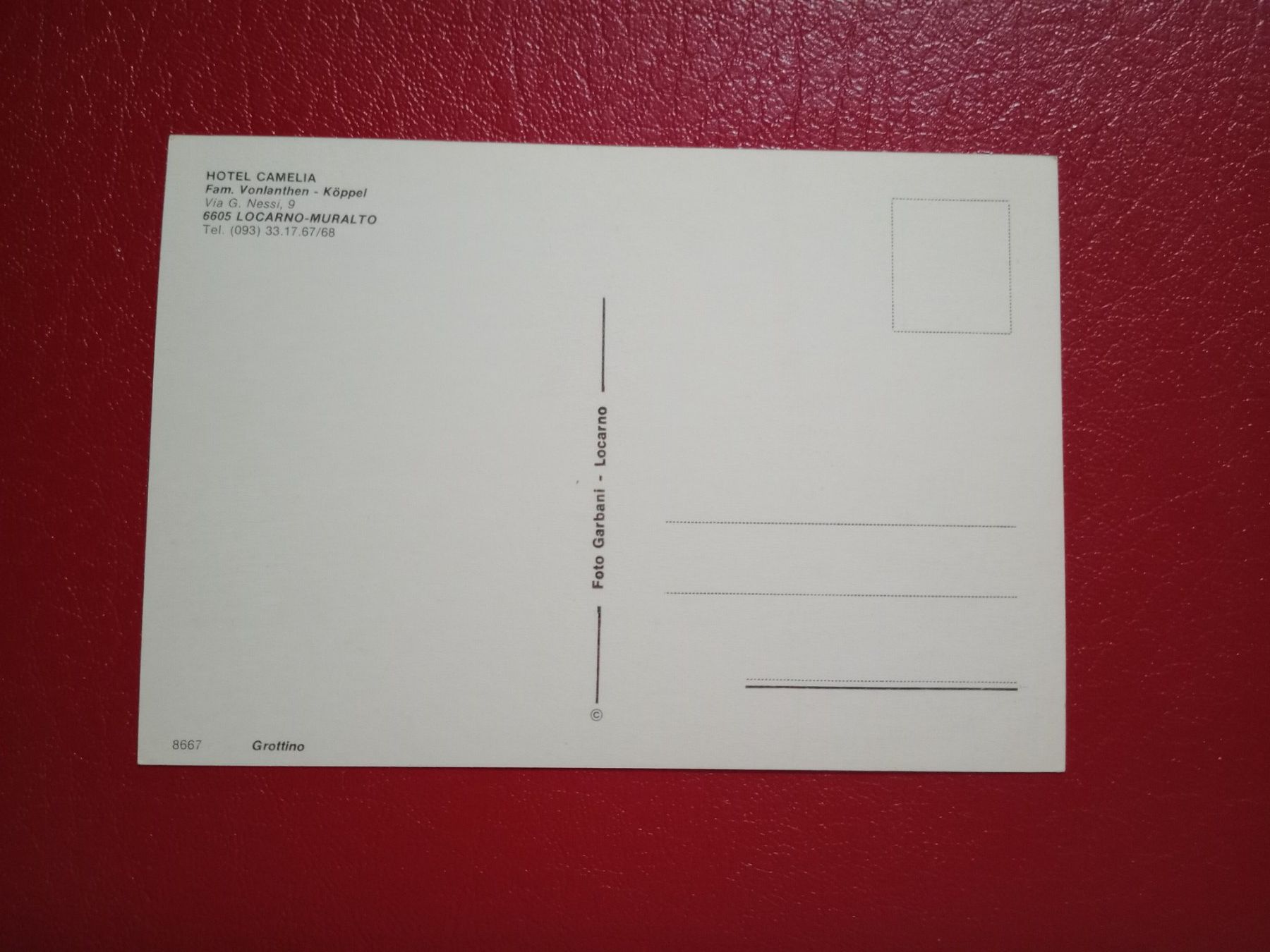 Cartes postales: Locarno Muralto Interno Hotel Camelia – D'occasion à Küttigen par Melisch1000 1