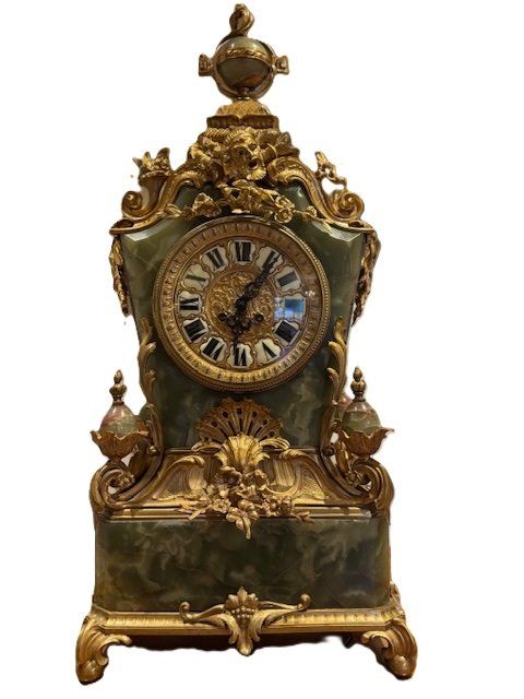 Camini: Prunk Pendule mit Kerzenleuchtern um 1880 – Usato da Burgdorf venduto da Tanthony 1