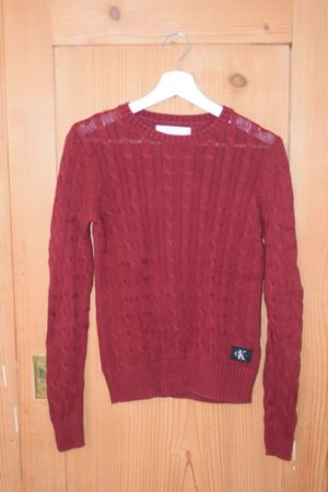 Calvin Klein Jeans Strickpullover Bordeaux Gr. S