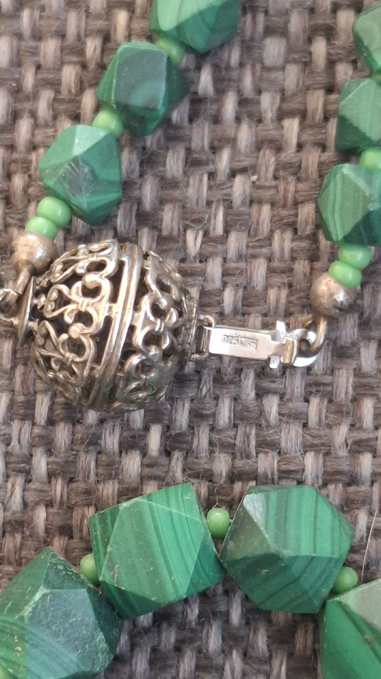 Ketten: collana in malachite e argento 925 – Gebraucht aus Lengnau BE von jonny12787
