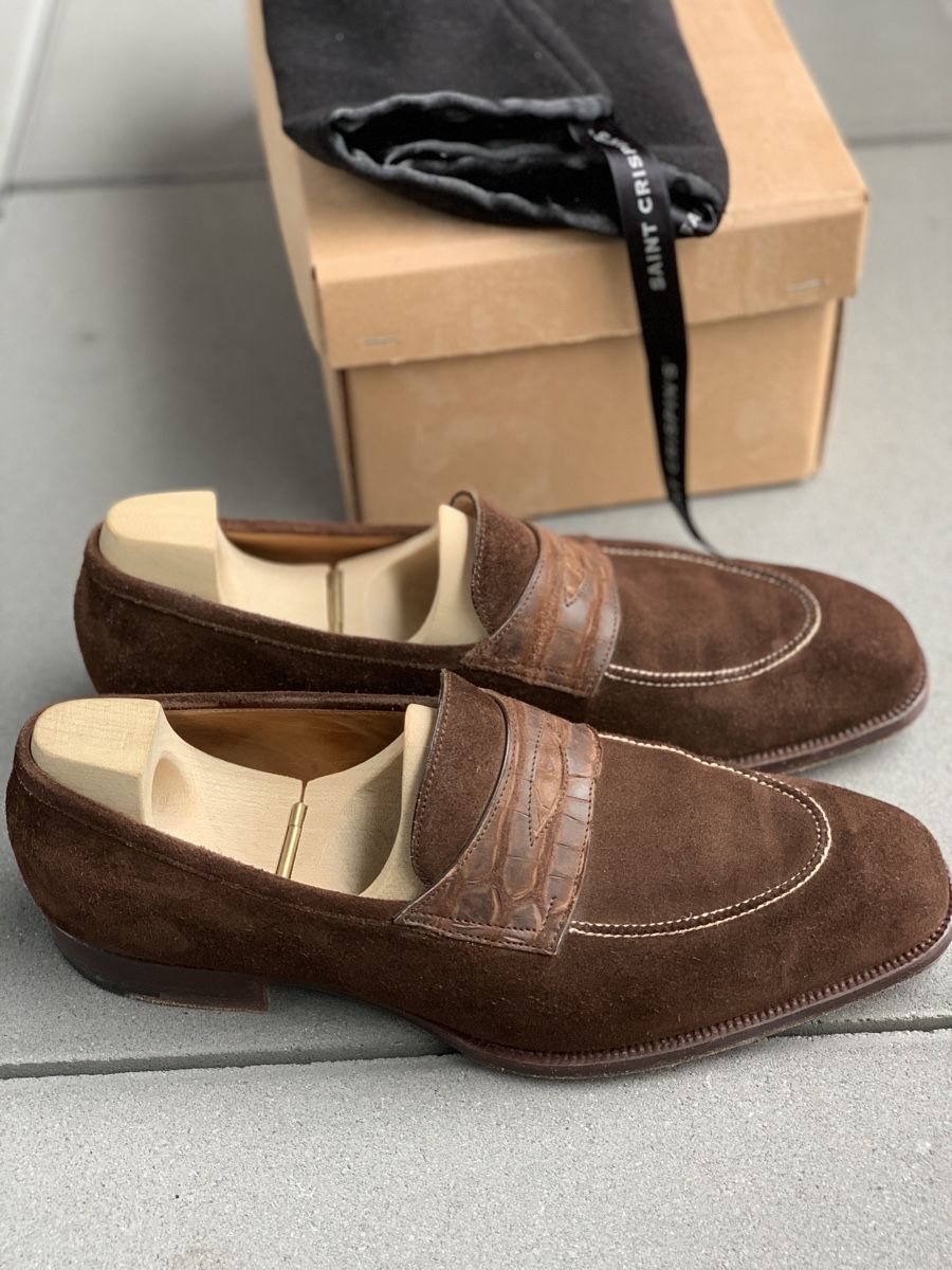 Herrenschuhe: Suede Penny Loafers - handgemacht – Gebraucht aus Männedorf von alexzh007 1