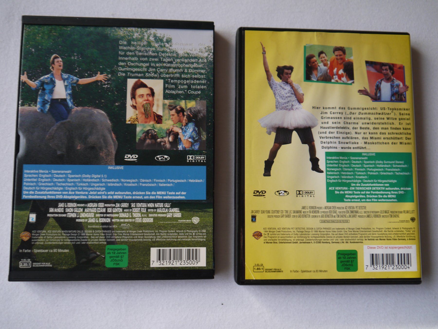 Alle DVDs: ACE VENTURA  Teil 1+2 – Gebraucht aus Hagendorn von Blaf 1