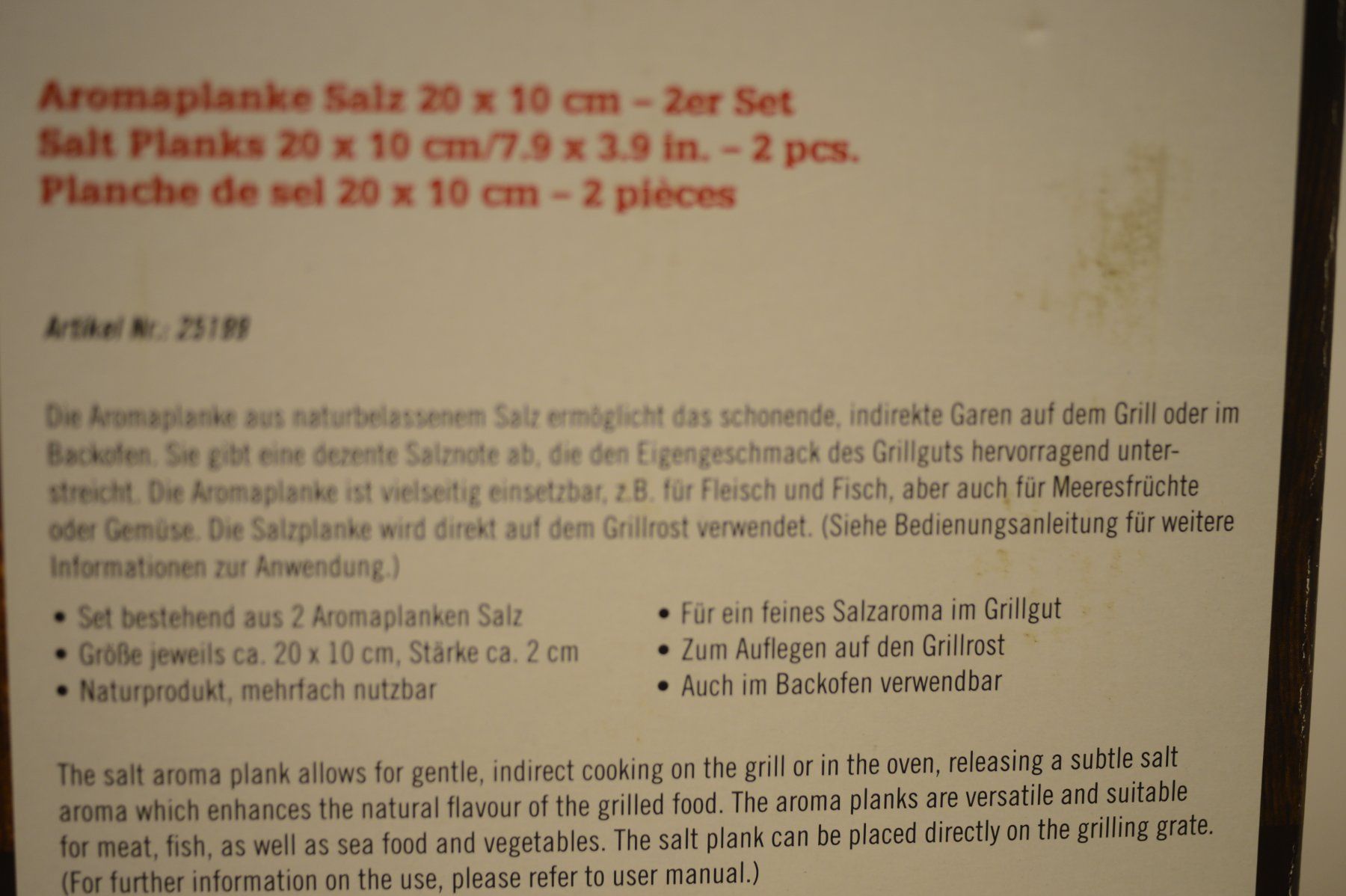 Elettrodomestici da cucina: Aromaplanken Salzstein von Roesle – Nuovo e nell'imballaggio originale da Sachseln venduto da Smatsch54 1