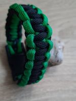 Paracord Survival Armband Grün Schwarz