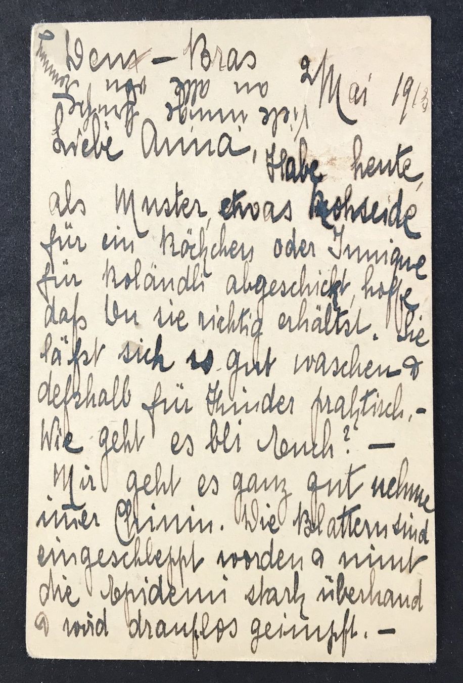 Tutti i francobolli: ANTIKE POSTKARTE 1913 – Usato da Ostermundigen venduto da Kari1937 1