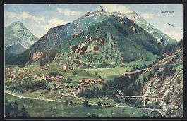 Wassen, Ortschaft in der Berglandschaft
