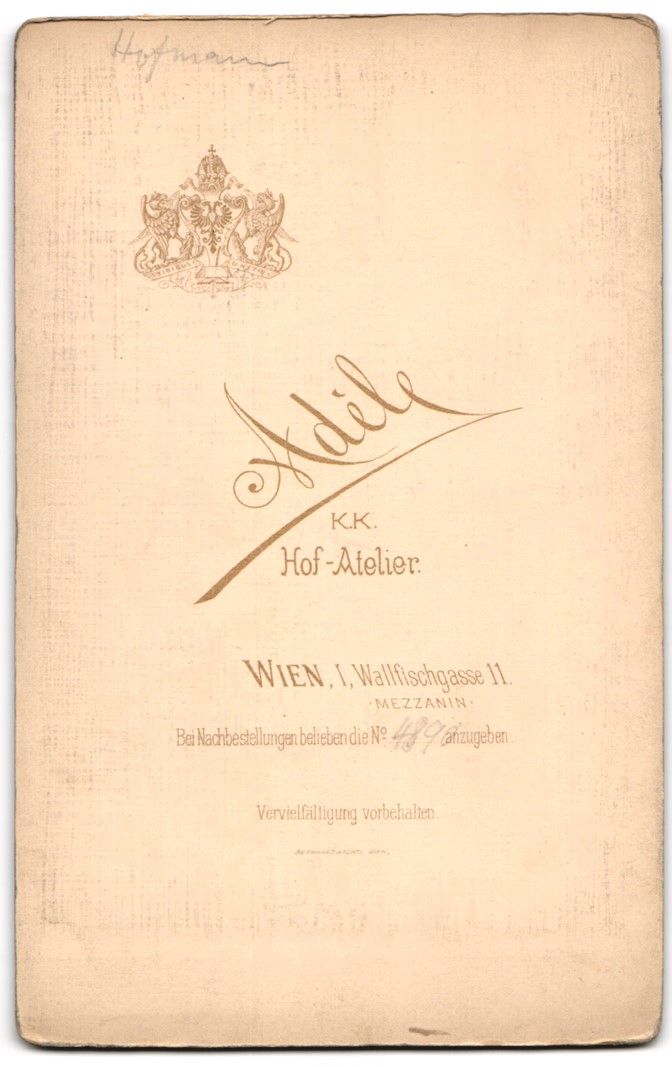 Fotografie &  Plakate: Fotografie Adele, Wien, österr. Schausp – Gebraucht aus Berlin von bartko-reher 1