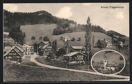 Krinau / Toggenburg, Teilansicht mit Kir