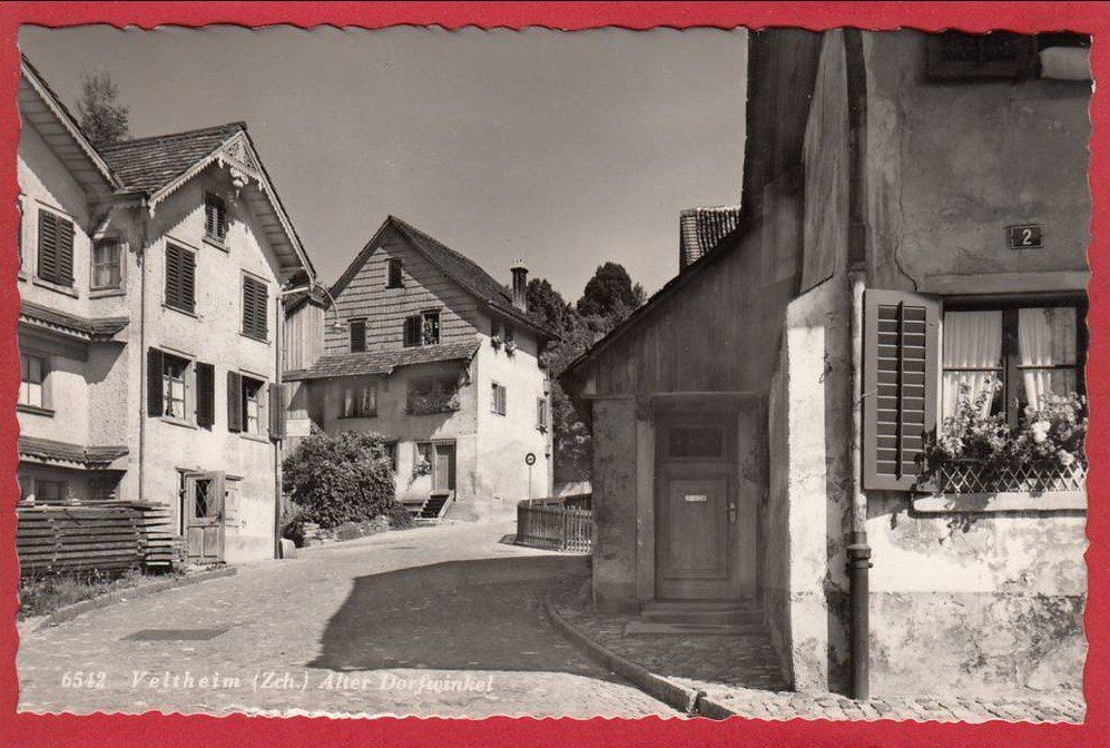 Cartoline postali: VELTHEIM ALTER DORFWINKEL – Usato da Grüningen venduto da Kartenlaube