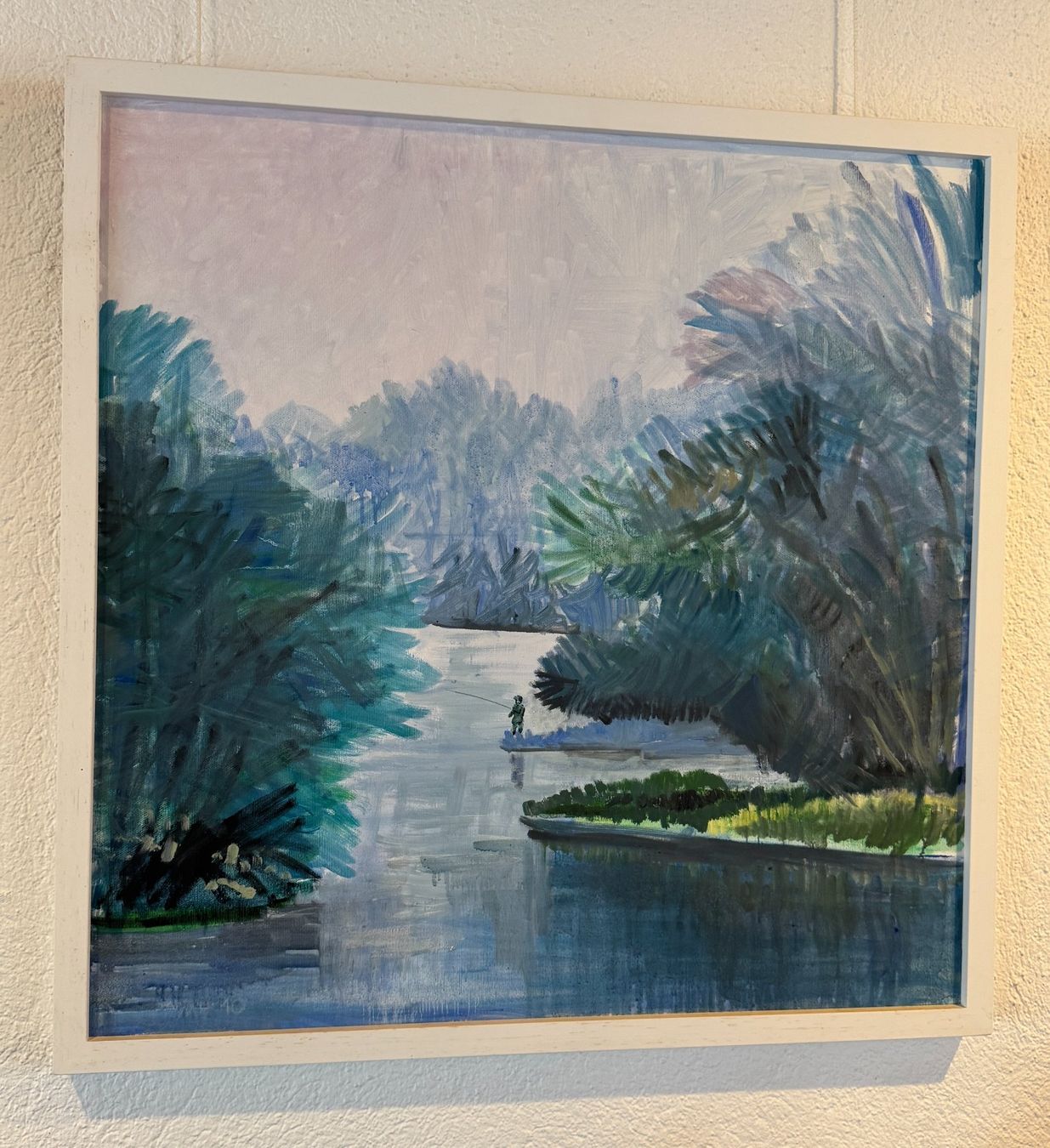 Dipinti: Martin Herzig - Ölbild Flusslandschaft – Usato da Oensingen venduto da Faebu_00 1