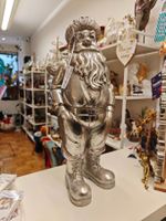 Samichlaus / Santa Gross Silber Optik Dekofigur