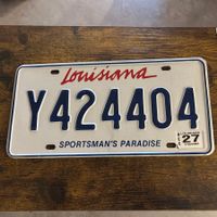 🇺🇸 U.S. Autoschild, Louisiana Y424404 - ORIGINAL