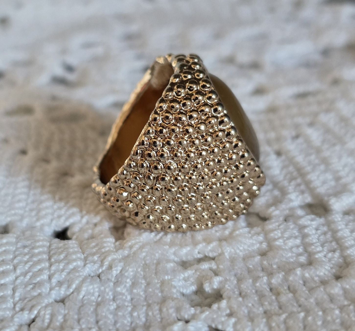 Ringe: Ring Goldfarben Katzenauge Neu – Neu (gemäss Beschreibung) aus Rheinsulz von Gilea 1