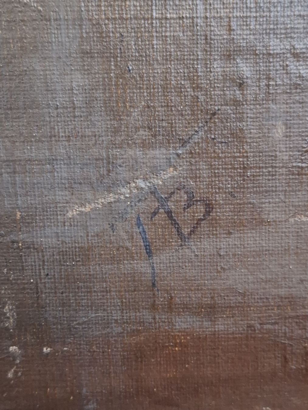 Gemälde: Frank Buchser? Grosses Gemälde um 1880 signiert F.B. – Gebraucht aus Zürich von Rousseau11 3