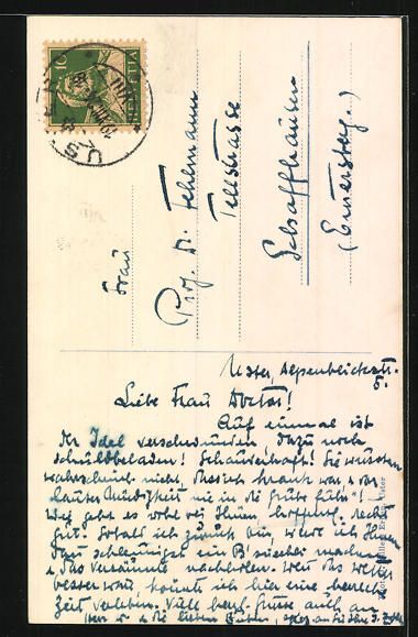 Cartoline postali: AK Uster, Schloss Uster, 1924 – Usato da Berlin venduto da bartko-reher 1