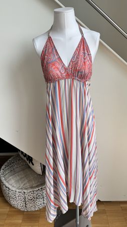 Artist Fortune Sommer Neckholder Kleid, gestreift, Grösse 36