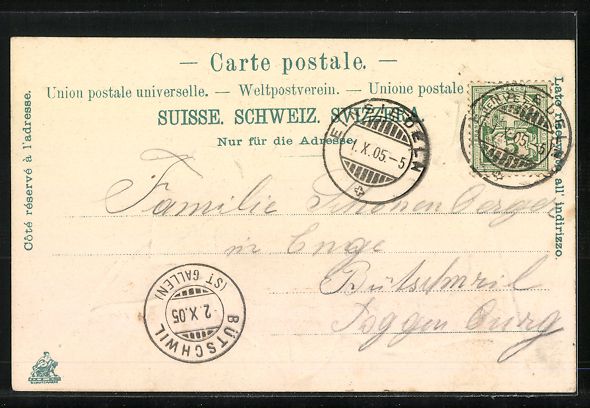 Cartoline postali: Passepartout-Lithographie Einsiedeln, Or – Usato da Berlin venduto da bartko-reher 1