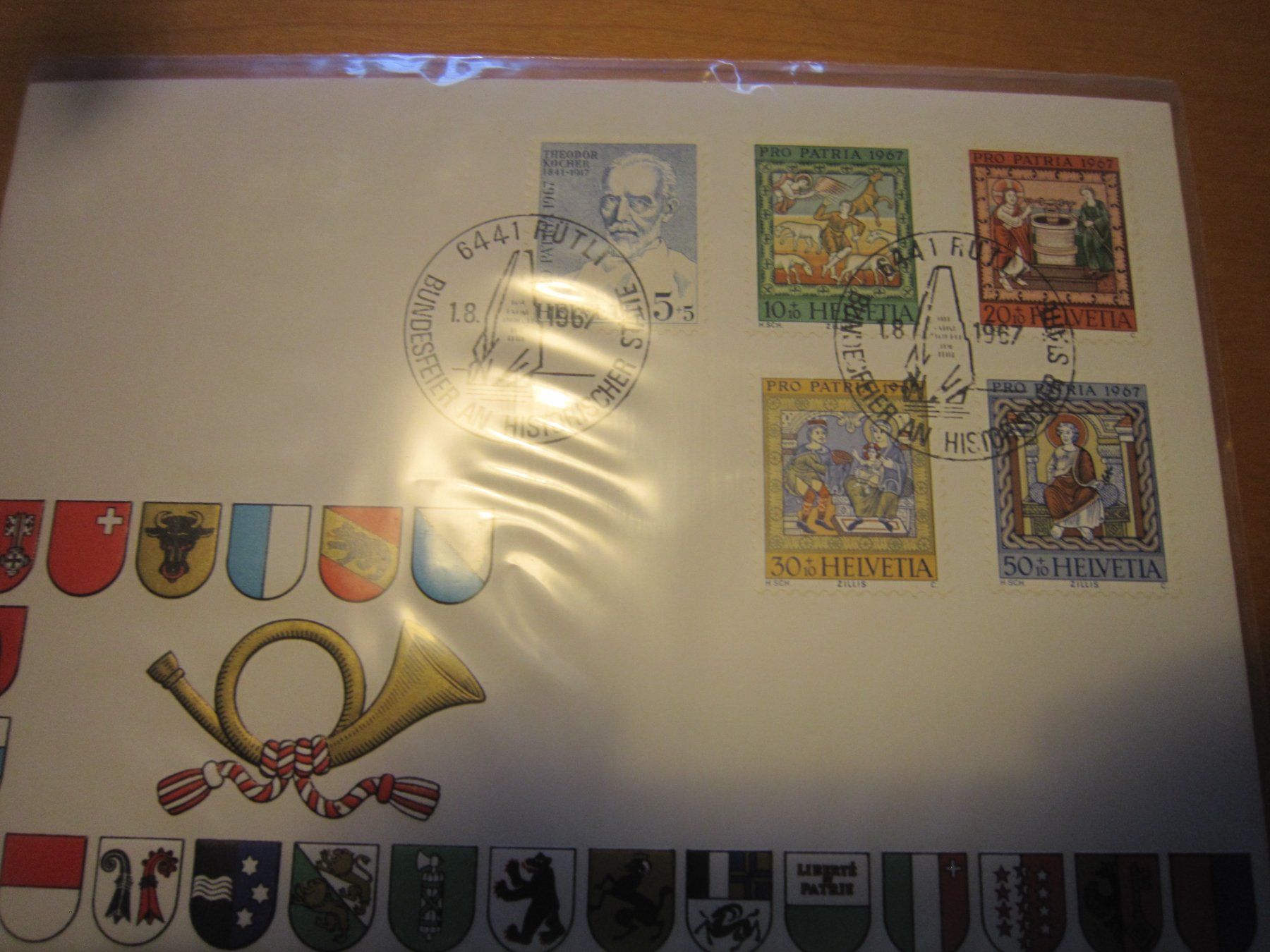 Tutti i francobolli: PP 1967 FDC und 4 x 1.er August – Usato da Gordola venduto da Polentaefung 2