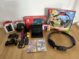 Nintendo Switch Konsole mit Spielen und Zubehör