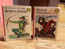 2 Delphin Bücher, Robin Hood, Löwenherz, Retro