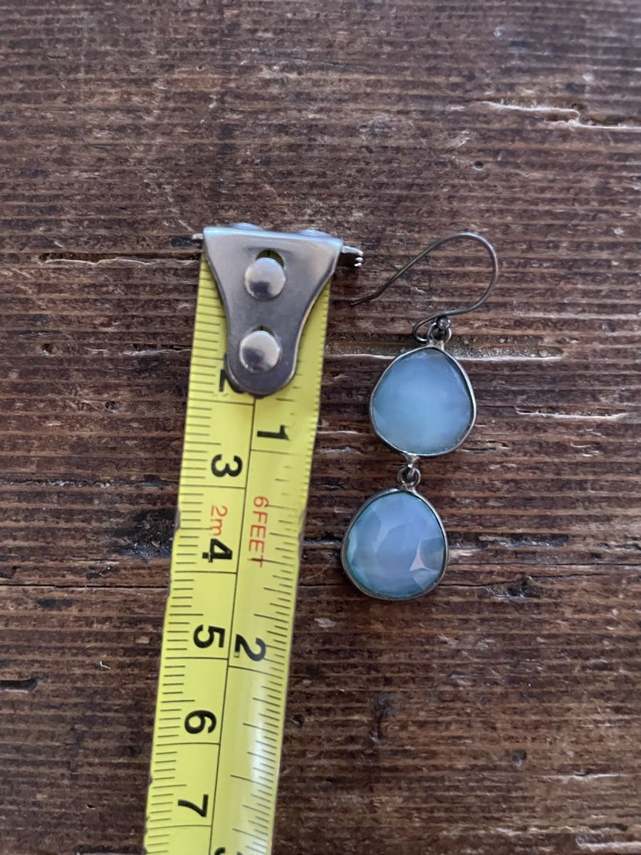 Orecchini pendenti & Orecchini a lobo: Ohrringe Silber 925 Acqua Chalcedony – Usato da Adliswil venduto da Rampella 3