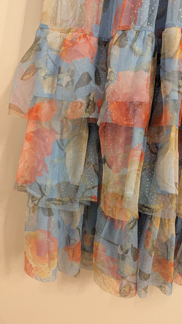 Kleider: Midi-Kleid Blumen, Gr. S – Neu (gemäss Beschreibung) aus Birr von Liv_Nina 1