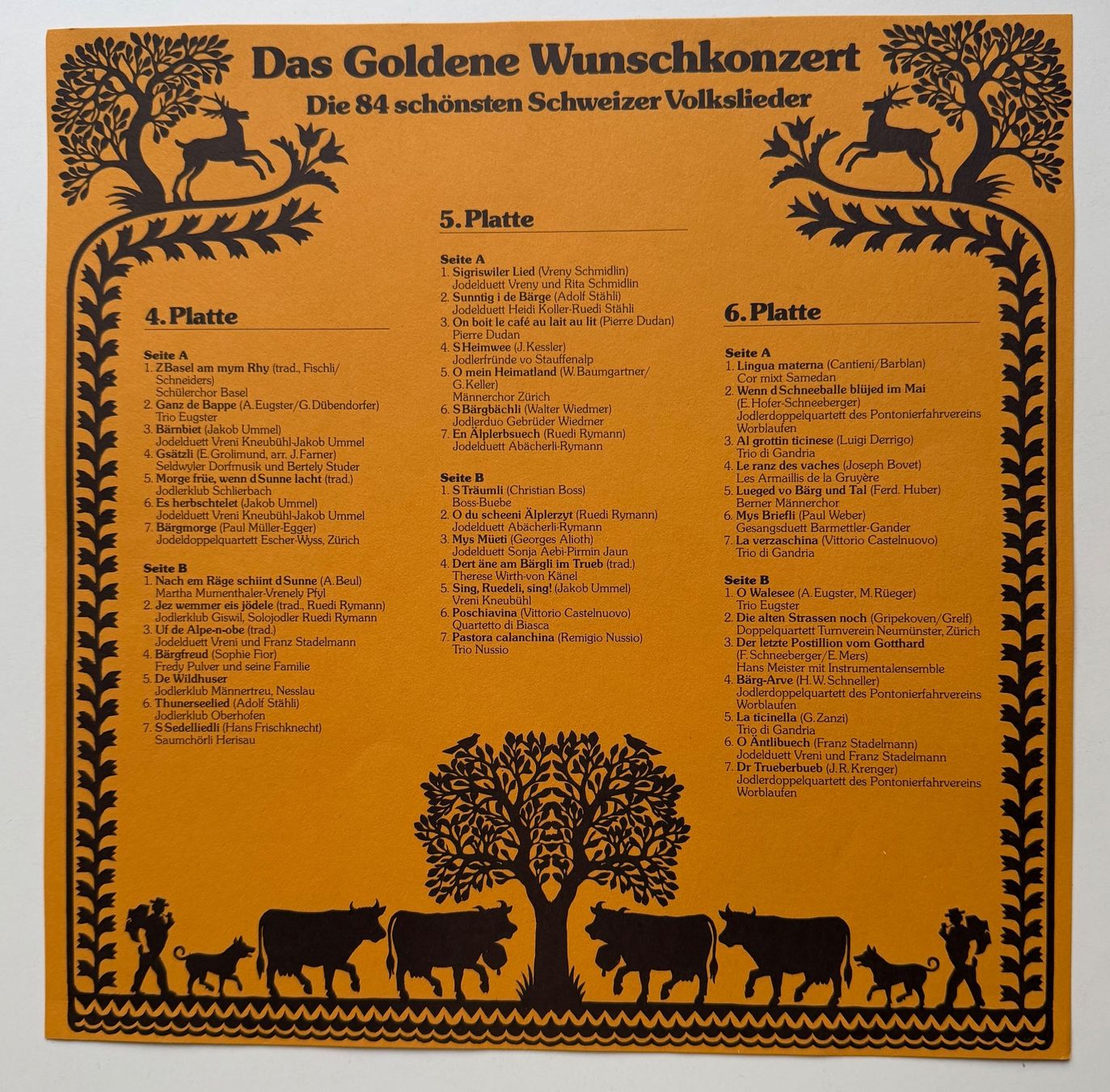 Vinyles: Die 84 schönsten Schweizer Volkslieder / Box mit 6 LPs – D'occasion à Näfels par rottabi 2