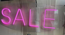 coole Sale Tafel LED-Leuchtschrift neon