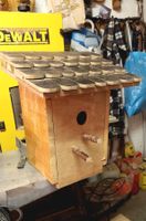 Vogelhaus mit Schindeldach, Nistkasten, Meisenkasten, Frü...