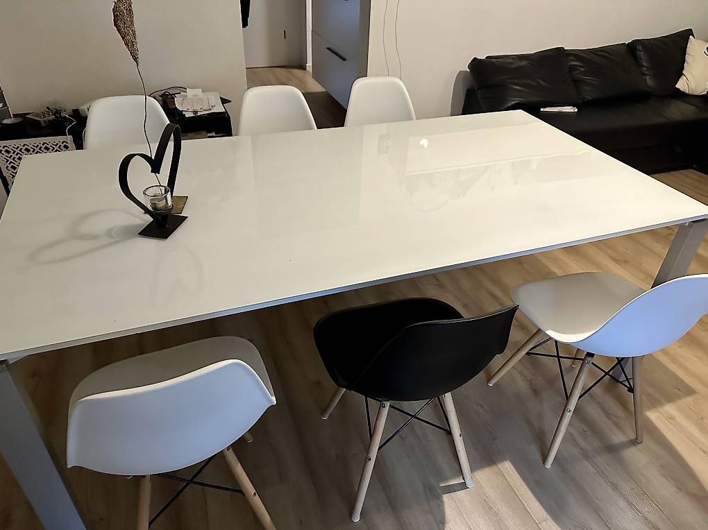 Tische: Esstisch Glastisch weiss – Gebraucht aus Muttenz von anna123