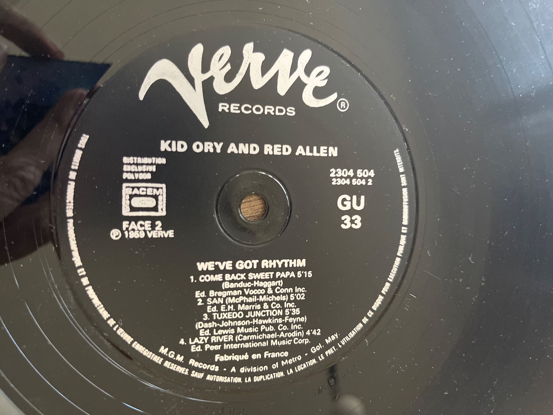 Schallplatten: M69/Kid Ory & Red Allen - We've got Rhythm – Gebraucht aus Frutigen von Philippe_jsp 2