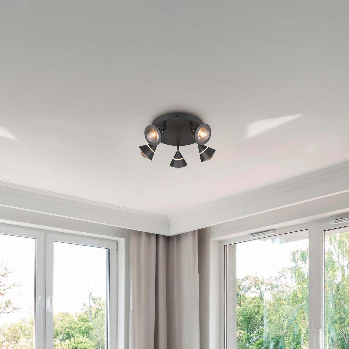 Lampadari & plafoniere: LED Deckenleuchte, Schwarz, 28 cm Ø – Nuovo (secondo la descrizione) da Kreuzlingen venduto da Smart-Light 1