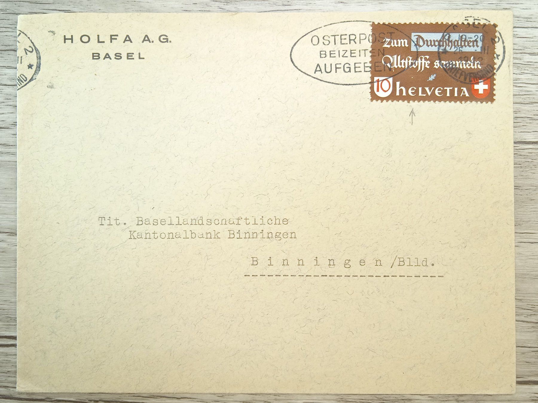 Tutti i francobolli: TR66 Enveloppe + Timbre Suisse 1942 – Usato da Cousset venduto da Patrick_Collections